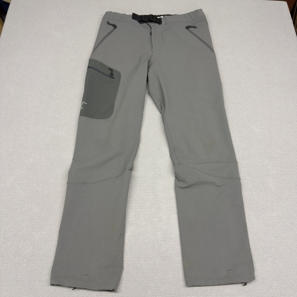 Arcteryx Gamma AR Softshell Pants Mens Medium Grey Technical Alpine Hiking 33x31